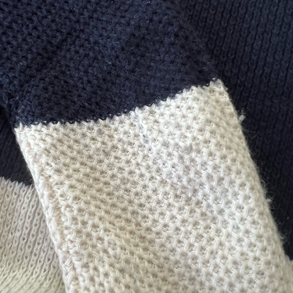 Navy/off white honeycomb knit shawl collar jacket by Splendid size small - Picture 6 of 6